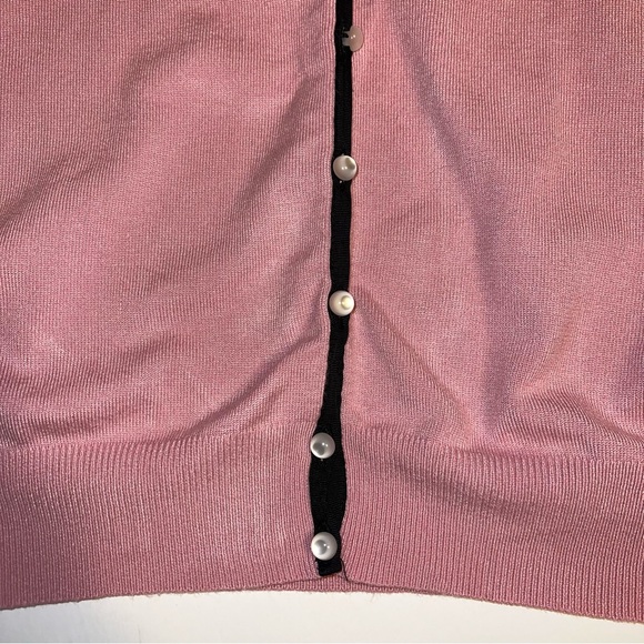 Judith Hart Petites Women’s Pink Button Up Long Sleeve Cardigan Sz MP - Picture 6 of 10